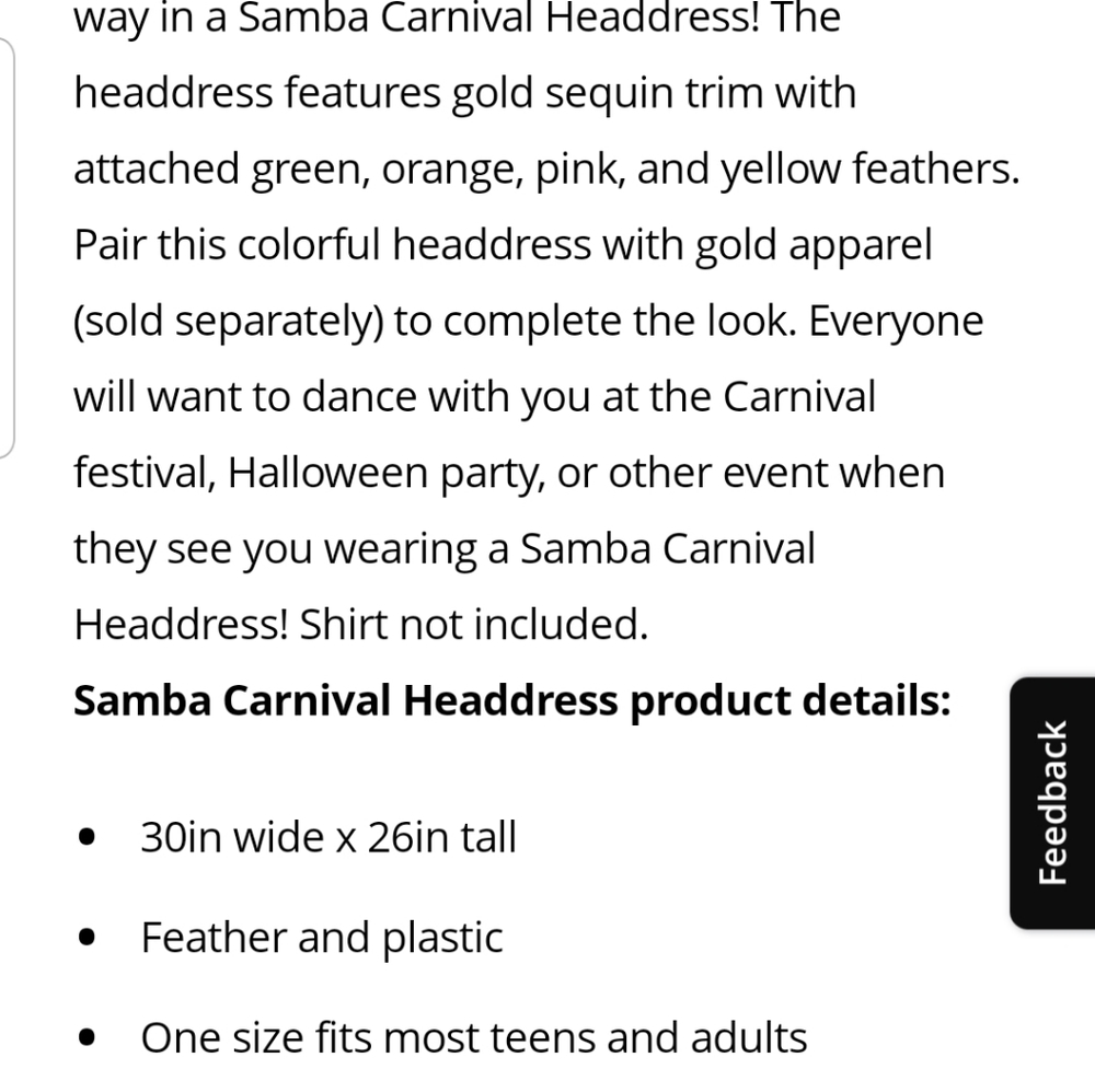 Feather Carnival Headdress - Picture 4 of 5